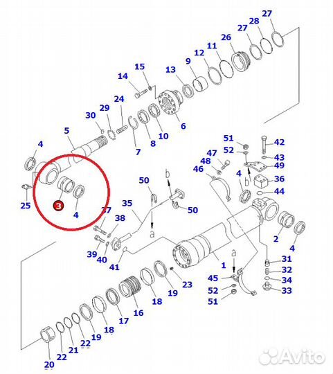 Втулка 707-76-80560