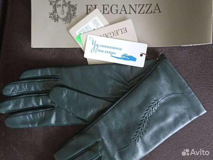Перчатки женские кожаные новые
