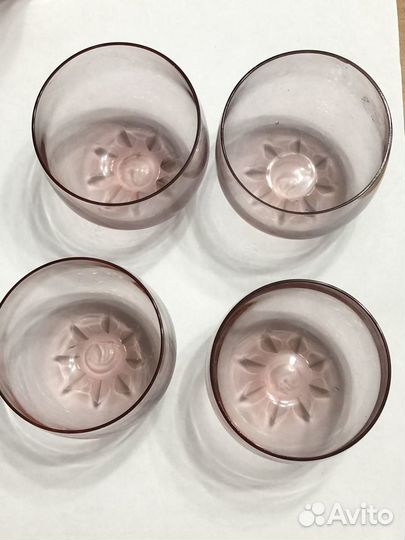 Фужеры и бокалы СССР цветное стекло