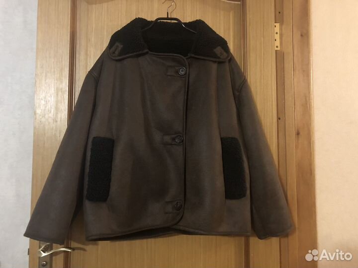 Дубленка женская весна осень 44 46