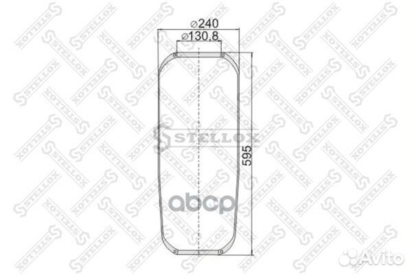 90-08730-SX пневмоподушка кон 465-210-130.8/10