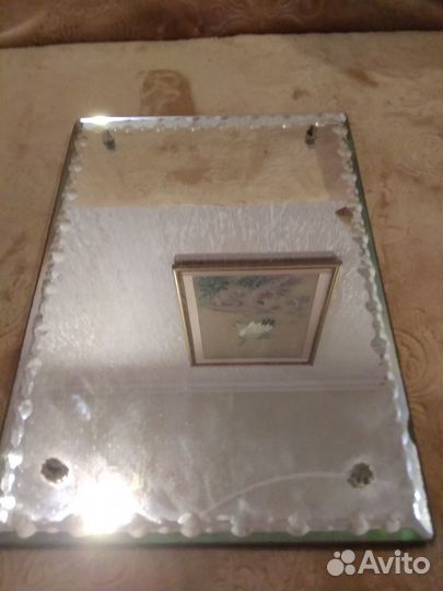 Настольное зеркало с фацетом. Антиквариат