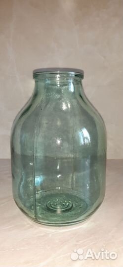 Раритетная стеклянная банка 3л СССР 1970 год