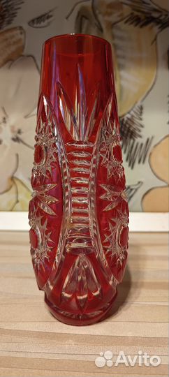 Ваза цветной хрусталь СССР