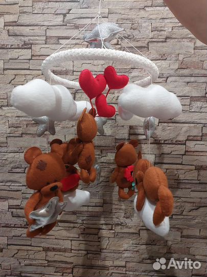 Мобиль на кроватку ручной работы