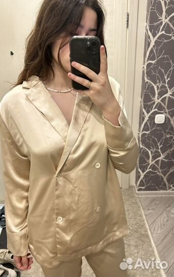 Атласный костюм H&M