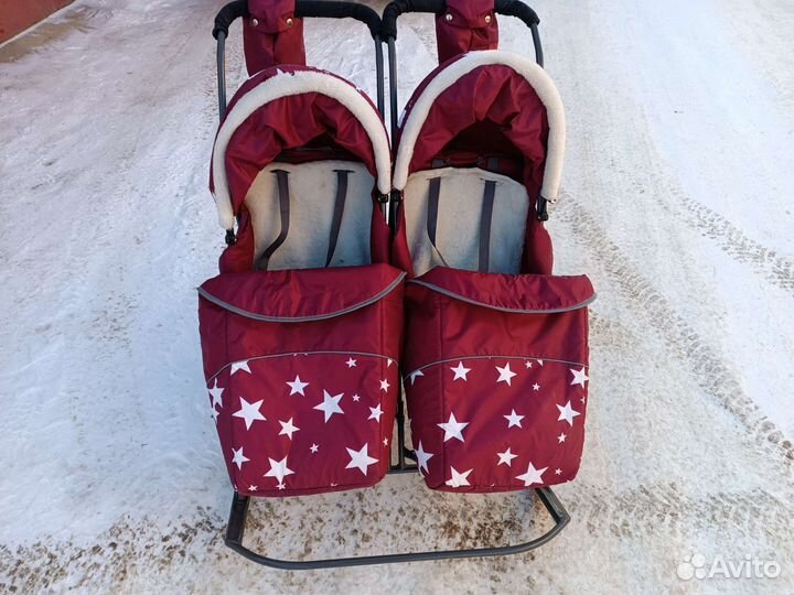 Санки коляска для двойни