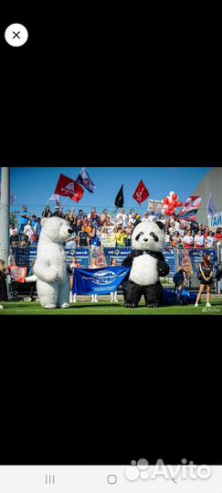 Белый Мишка Поздравление. Ростовые куклы