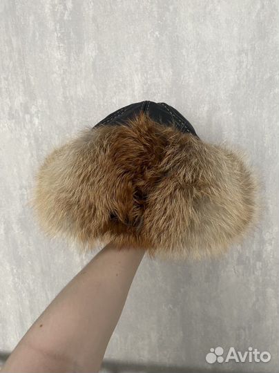 Шапка ушанка натуральный мех