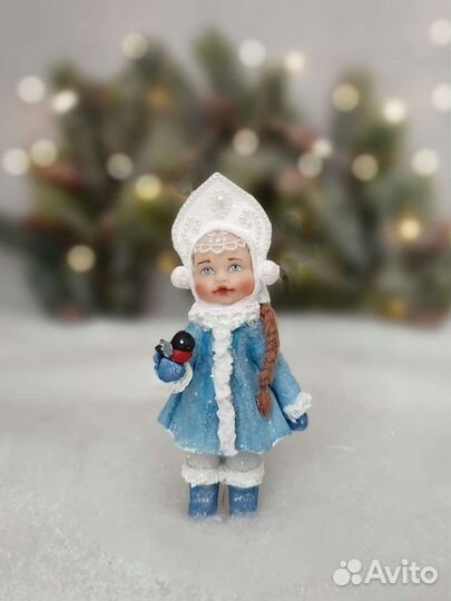 Ватныя елочная игрушка Снегурочка