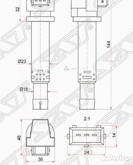Катушка зажигания Chery QQ STS113705110EA