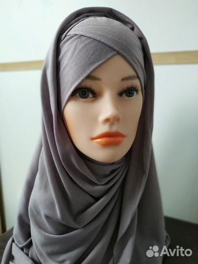 Трикотажный готовый хиджаб