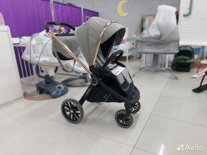 Коляска luxmom 788 3в1 серая