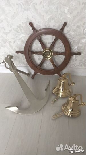 Колокольчик Рында цельнолитая Штурвалы Якоря и др