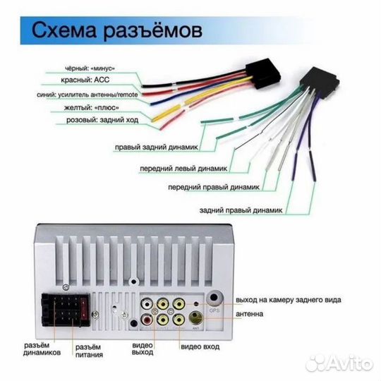 Автомагнитола универсальная на авто 2DIN 7 дюймов