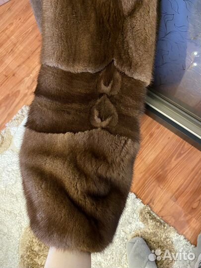 Шуба норковая с капюшоном 50 52
