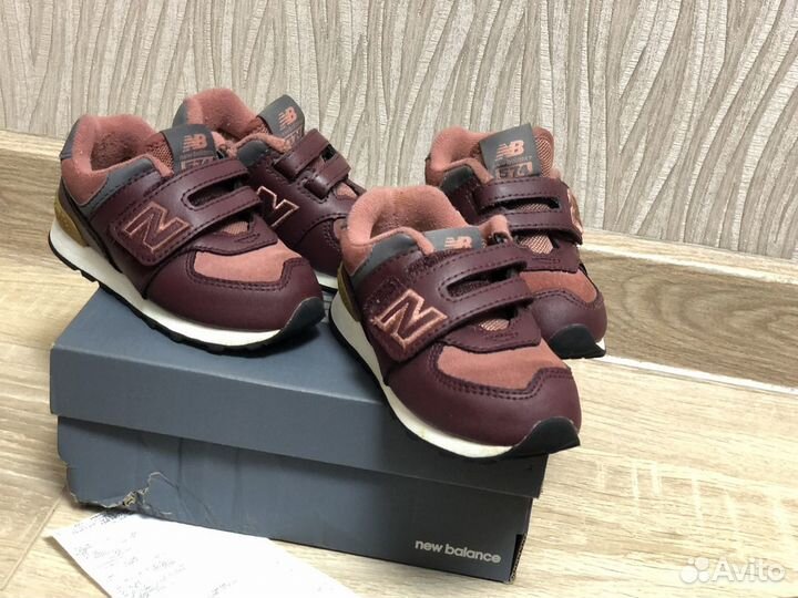 Кроссовки new balance 574 кожаные детские