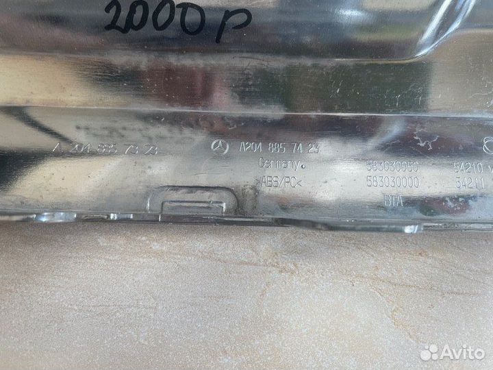 Спойлер бампера задний Mercedes Glk X204 С 2012 По