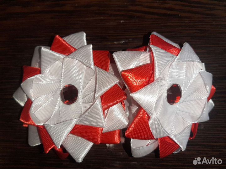 Резинки для волос ручной работы 7 пар