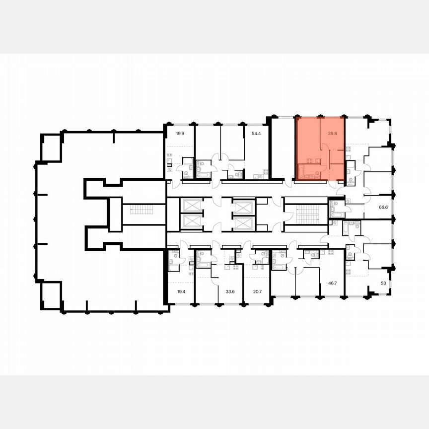 1-к. квартира, 39,8 м², 29/32 эт.