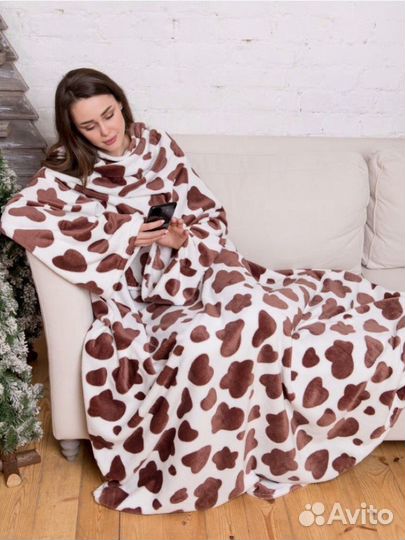 Плед с рукавами миньон детский подарок праздники