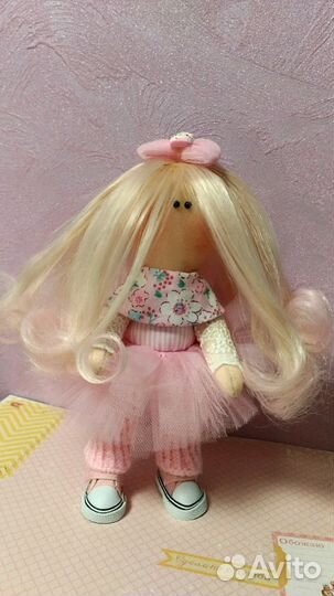 Кукла ручной работы,текстильная