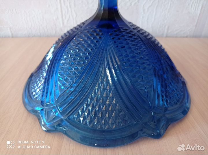 Вазы синее стекло