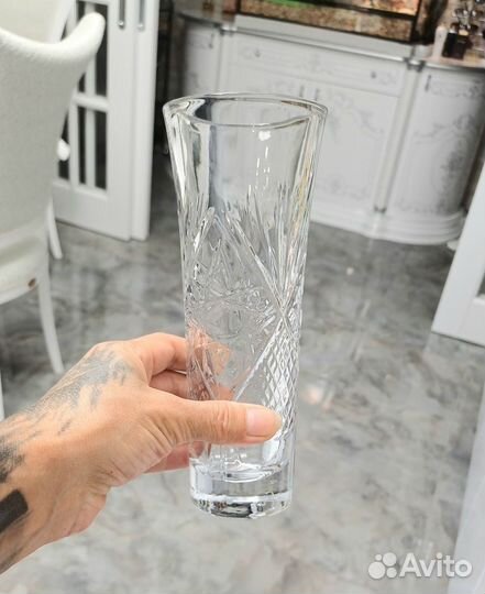 Хрустальные вазы, рюмки, салатницы, ложки мельхиор