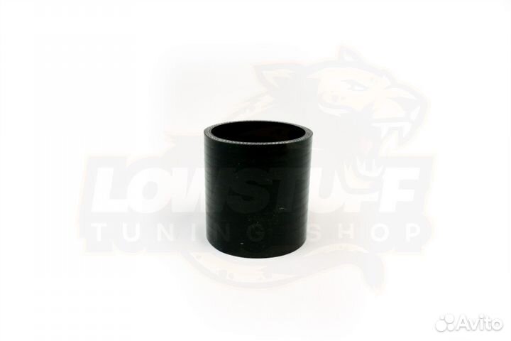 Патрубок силиконовый прямой 60мм длина 76мм стенка 5мм черный