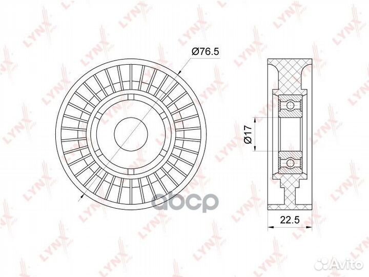 Ролик натяжной приводного ремня PB5357 lynxauto