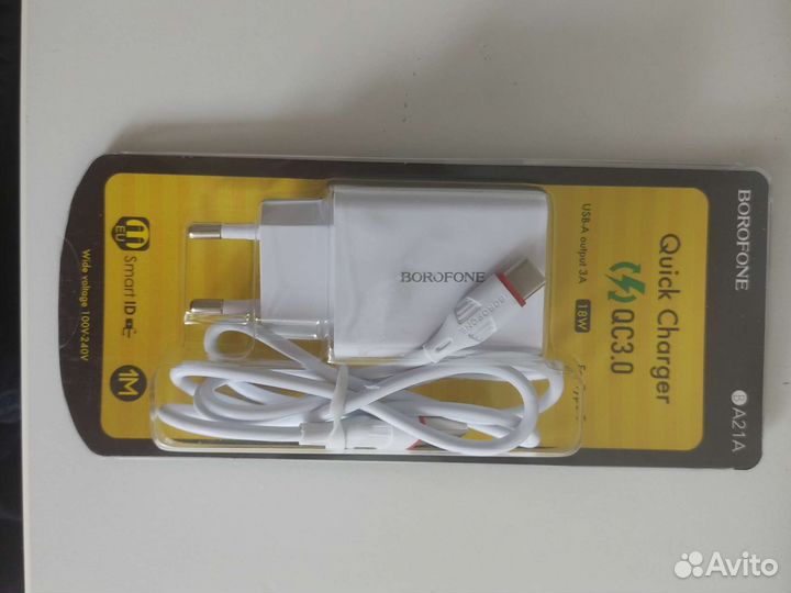 Зарядка+адаптер 18W Type C