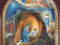Икона живописная "Рождество Христово"
