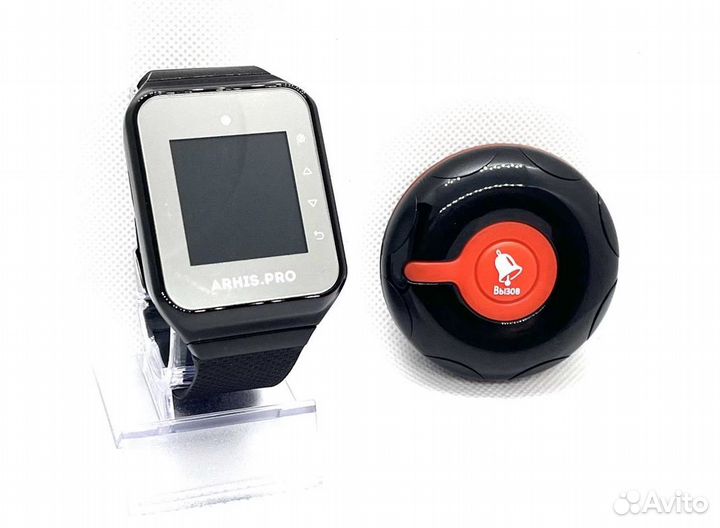 Кнопка вызова официанта персонала Классик и часы