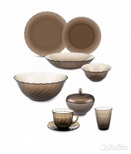 Набор столовой посуды luminarc 45 предметов. Новый