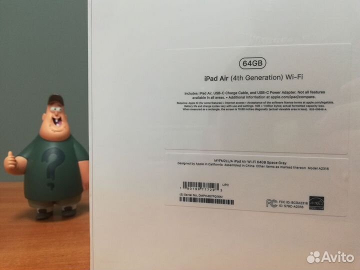 Apple iPad Air 10.9 2020 4th Gen 64Gb Wi-Fi Space