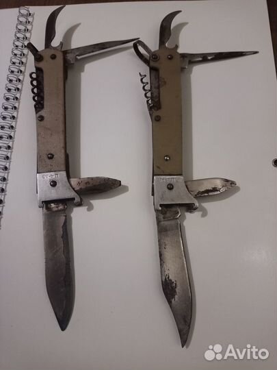 Ретро складные ножи малахит времен СССР