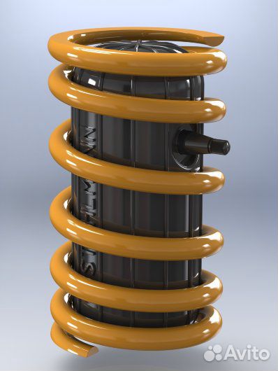 Пневмобаллоны в задние пружины Шкода Рапид