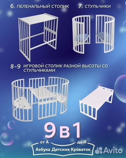 Кровать для новорожденных круглая