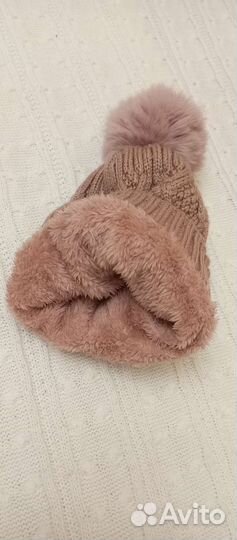 Шапка зимняя женская вязанная