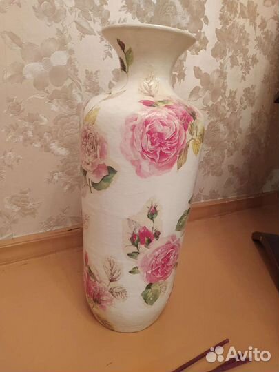 Ваза напольная с цветами