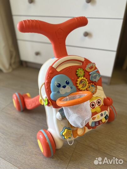 Ходунки каталка столик бизиборд детские 3 в 1