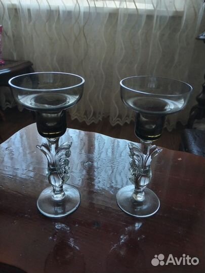 Ваза конфетница СССР и подсвечники СССР