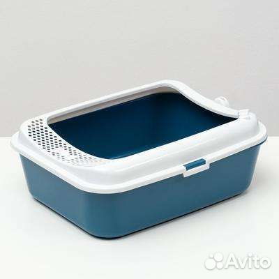 Лоток для кошек новый борт + совок 30