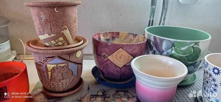 Горшки для цветов керамика б/у