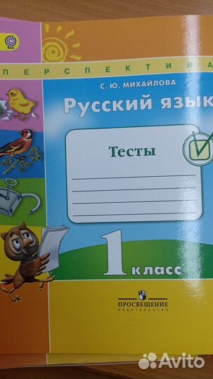 Рабочая тетрадь русский язык тесты 1 класс