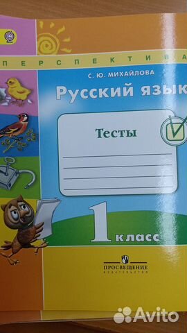 Рабочая тетрадь русский язык тесты 1 класс