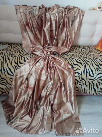 Портьера 150/245 под атлас геом. принт