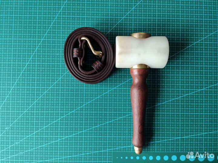 Ремень из кожи буйвола 38 мм с кованой пряжкой