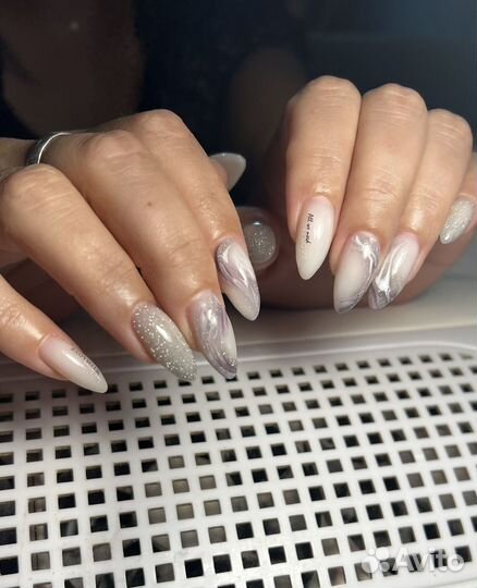 Маникюр наращивание укрепление гель-лак