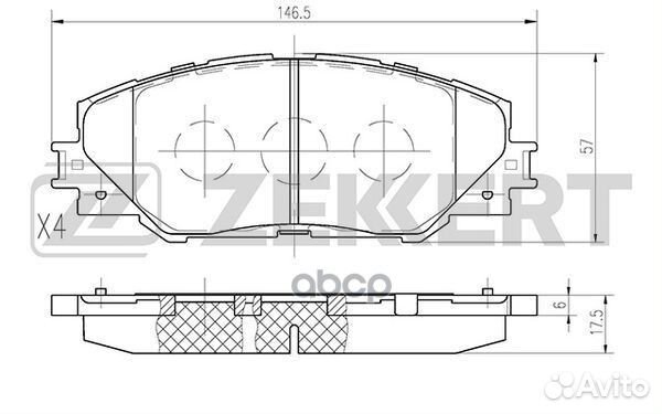 Колодки торм. диск. передн. Toyota Auris (E150